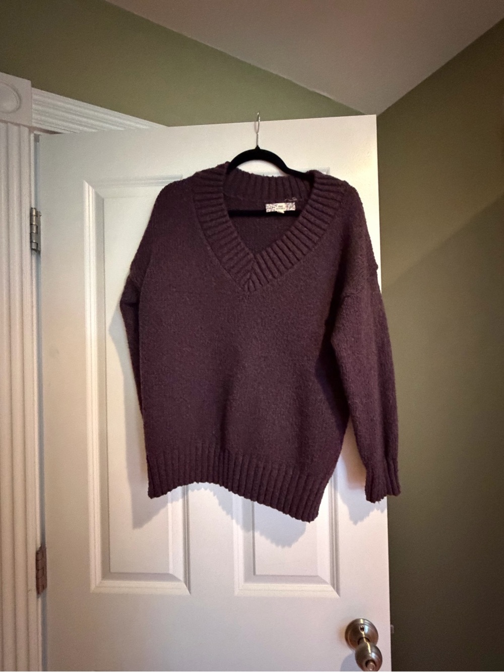 Pink Republic Women's V-Neck Sweater - Deep Plum